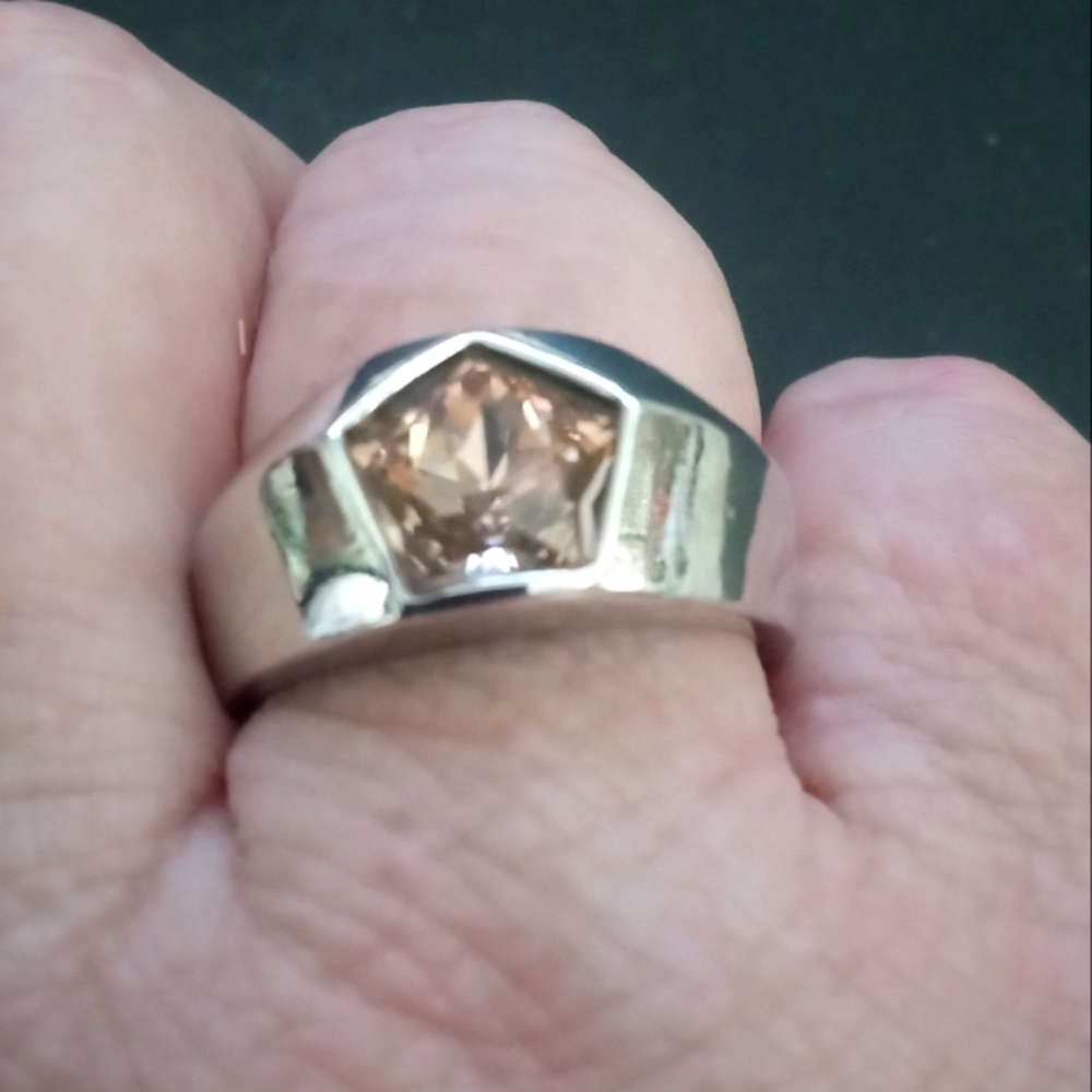 Men Women Stylish Morganite Ring Sz 10